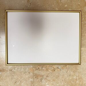 Unbranded Picture Frame OS Gold Metal Minimalist Matte Slim Profile 13" x 9 1/2"